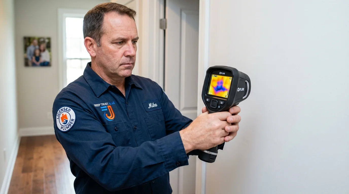 Thermal imaging leak detection by Johns Plumbing LLC in Onida